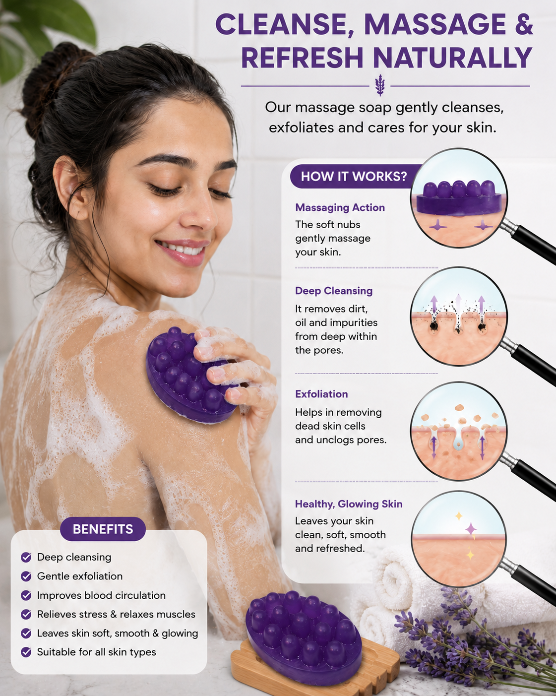 Lavender Calm Massage Bar